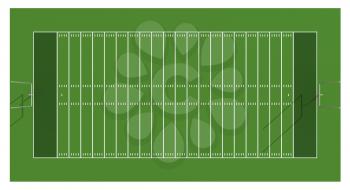 American football field. Aerial view.
3d illustration.