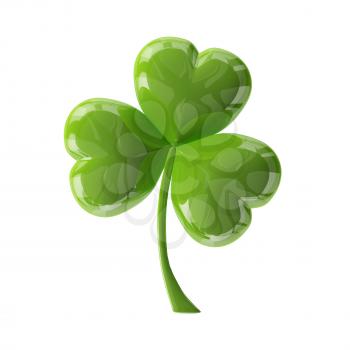 3d glass leaf clover for your St.Patrick's Day design