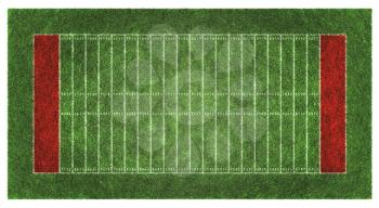 American football field. Aerial view.
3d illustration.