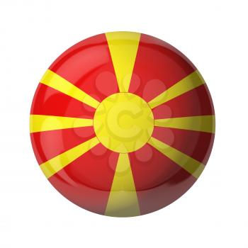 3D flag of Macedonia isolated on white