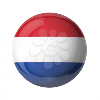 3D flag of Netherlands isolated on white