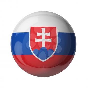 3D flag of Slovakia isolated on white