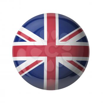 3D flag of United Kingdom isolated on white
