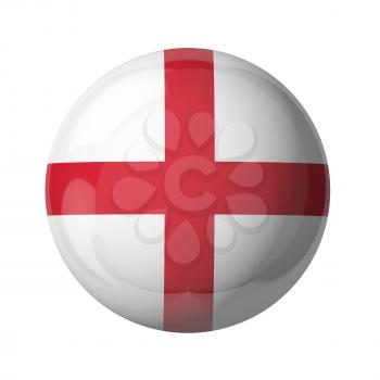 3D flag of England isolated on white