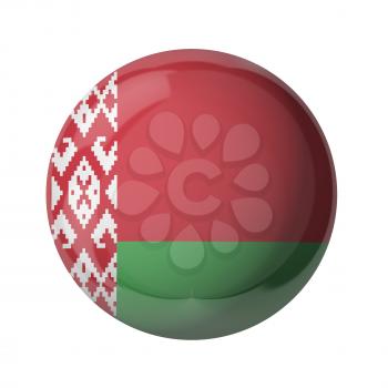 3D flag of Belarus isolated on white