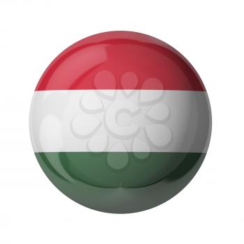 3D flag of Hungary isolated on white