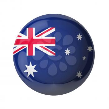 3D flag of Australia isolated on white