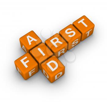 first aid   (3D crossword orange series)