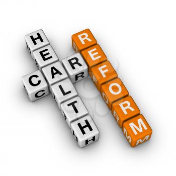 Healthcare Reform   (3D crossword orange series)