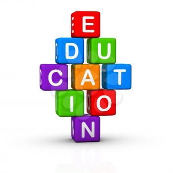 Education Toy Blocks (colorful cubes buzzword series)