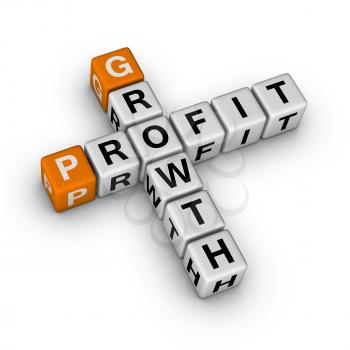 growth and profit   (3D crossword orange series)