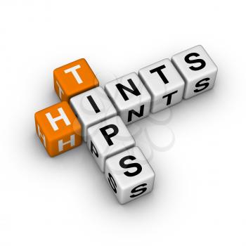 tips and hints icon  (3D crossword orange series)