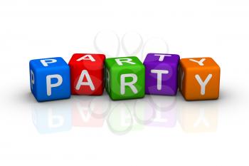 party (colorful buzzword cubes series)