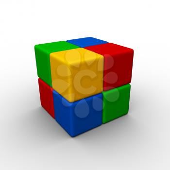 colorful cubes mix