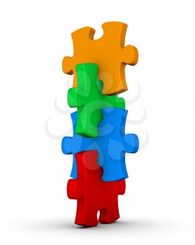 pile of colorful puzzle