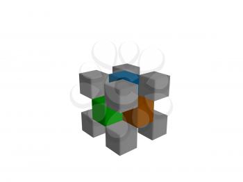Image. 3d cube 52