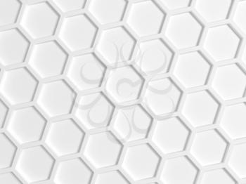 Top view of white honeycomb pattern on the wall