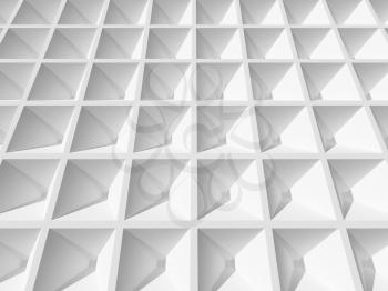 Abstract 3d architecture background. White square cellular surface