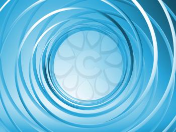 Abstract blue 3d spiral background