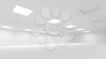 Abstract white 3d interior with soft illumination