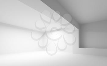 Abstract white architecture background. Empty 3d interior