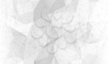 Abstract white digital 3d polygonal surface background texture