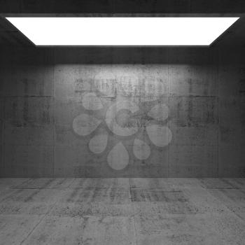 Abstract concrete 3d interior with light portal 