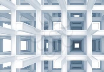 3d abstract digital background, blue braced construction 