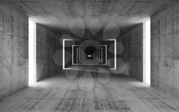 3d render, abstract empty gray concrete interior background