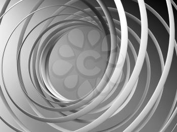Monochrome abstract 3d spiral background