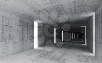 3d render, abstract empty concrete interior background