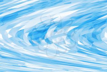 Abstract chaotic bright blue digital triangle low poly background texture with shear effect