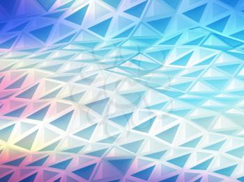 Abstract 3d design background with colorful polygonal triangle mesh surface