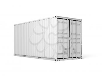 Cargo container isolated on white background , Digital 3d illustration