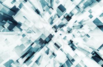 Abstract digital 3d background with cubes perspective pattern and old concrete texture