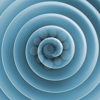 3d spiral with soft blue shadows, abstract digital illustration, background pattern