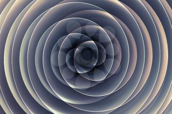 Abstract digital illustration, artistic background with 3d spirals pattern