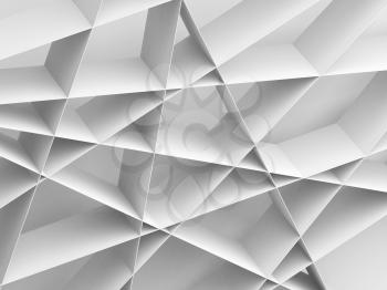 White paper stripes pattern. Abstract digital background, 3d render illustration