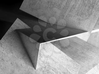 Abstract background with rough concrete structures. 3d render illustration