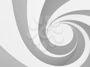 White spiral background. Abstract digital illustration, 3d render