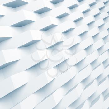 Abstract digital background, geometric relief pattern. Blue toned 3d render illustration