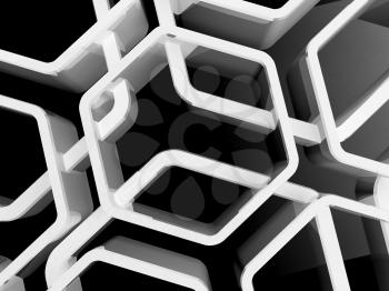 Abstract ornamental background, honeycomb pattern, 3d render illustration