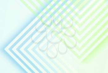 Abstract digital graphic background, geometric pattern of square corners. 3d illustration with double exposure effect