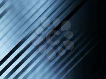 Abstract blue digital background, pattern of diagonal blurred lines. Computer graphic, 3d illustration