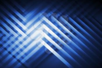 Abstract blue digital background, geometric pattern with intersected stripes useful as a mobile gadgets wallpaper image. 3d render illustration