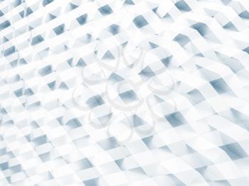 Abstract blue white background, geometric pattern, double exposure. 3d render illustration
