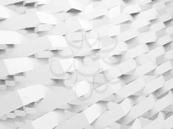 Abstract white background, geometric pattern, double exposure. 3d render illustration
