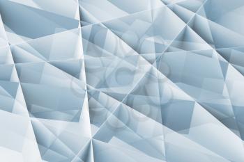 Intersected blue stripes pattern. Abstract digital background, 3d render illustration