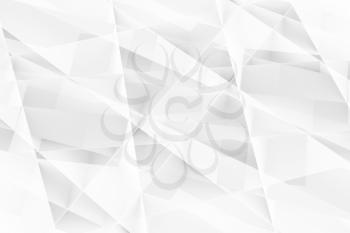 White polygonal pattern. Abstract digital background, 3d render illustration