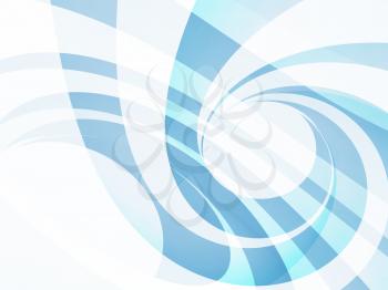 Blue spirals background pattern. Abstract digital illustration, 3d render